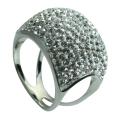 Sterling Silver Clear Crystal Fashion Ring