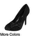 Liliana by Adi Women's 'Dee' Bow Microsuede Platform Pumps
