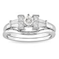 10k White Gold 1/2ct TDW Diamond Bridal Ring Set (G-H, I2-I3)