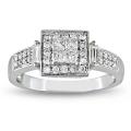 10k White Gold 1/2ct TDW Diamond Engagement Ring (G-H, I2-I3)