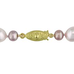 New York Pearls Goldplated Multi-colored FW Pearl and Tourmaline Necklace