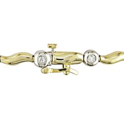 14k Two-tone Gold 5/8ct TDW Diamond Bracelet (H-I, I1-I2)