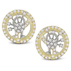 18k Two-tone Gold 1 3/4ct TDW Diamond Earrings (G-H, SI1-SI2)