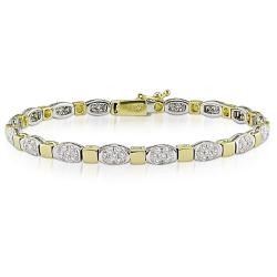 18k Two-tone Gold 2 1/2ct TDW Diamond Bracelet (G-H, SI1-SI2)