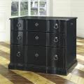 Clues on Two Drawer desk Distressed Painted Black Accent Chest with Slide Out Desk