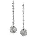 18k White Gold 3 1/2ct TDW Diamond Drop Earrings (G-H, SI1-SI2)
