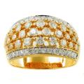 14k Yellow Gold 1 7/8ct TDW Diamond Dome Ring (H-I, I1-I2)