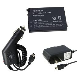 3-piece Battery/ Charger Combo Kit for T-Mobile G1/ HTC Dream