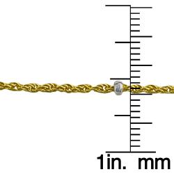 14k White Gold Beads on Yellow Gold Rope Chain Station Necklace