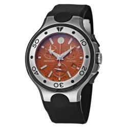 Movado Men's 'Series 800' Steel and Rubber Quartz Chronograph Watch.