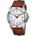 Wenger Men's 'Alpine Silver' Leather Watch