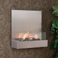 Tate Stainless Steel/ Glass Wall-mount Fireplace