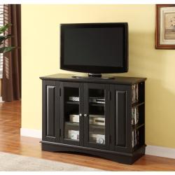 Black 42-inch Side Media Storage TV Console