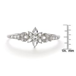 Sterling Silver Clear Crystal Cuff Bracelet