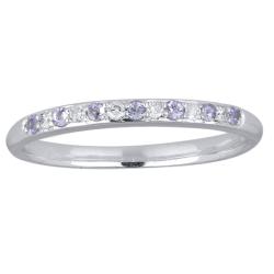 10k White Gold Tanzanite and 1/10ct TDW Diamond Ring (I-J, I2)