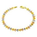 14k Three-color Gold Polished Arrow Bracelet