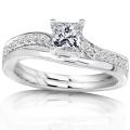 14k White Gold 1/2ct TDW Diamond Bridal Ring Set (H-I, I1-I2)