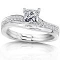 14k White Gold 3/4ct TDW Diamond Bridal Ring Set (H-I, I1-I2)