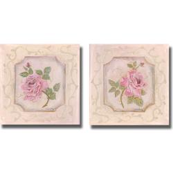 Peggy Abrams 'Rose in Season I and II' 2-piece Canvas Art Set