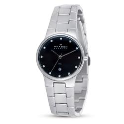 Skagen Women's Black Dial Stainless Steel Watch