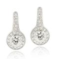 Icz Stonez Sterling Silver Cubic Zirconia Leverback Earrings