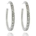 Sterling Silver 1/10ct TDW Diamond Hoop Earrings (I-J,I2-I3)