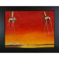 Dali 'The Elephants' Hand-painted Framed Art