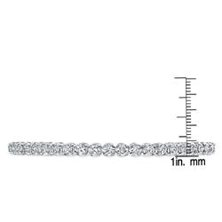 14k White Gold 7ct TDW Round-cut Diamond Tennis Bracelet (G-H,SI2)