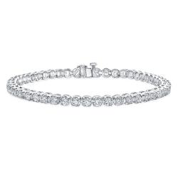 14k White Gold 7ct TDW Round-cut Diamond Tennis Bracelet (G-H,SI2)