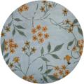 Hand-tufted Floral Wool Rug (7'9 Round)