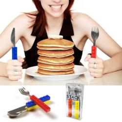 Snack and Stack Building Bricks Childrens Cutlery