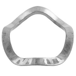 Sterling Silver Brushed Fancy Wave Bangle Bracelet