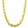 18k Yellow Gold over Silver Diamond-cut Pailette Link Necklace