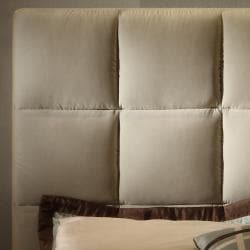 Sarajevo Taupe Velvet Tufted Queen Bed