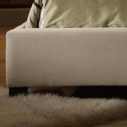 Sarajevo Taupe Velvet Tufted Queen Bed