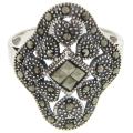 Sterling Silver Marcasite Heart Design Ring
