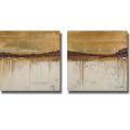 Patricia Pinto 'Melting Gold I and II' 2-piece Canvas Art Set