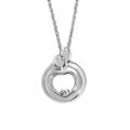 Silver Cubic Zirconia Hearts of Promise 'Mother and Child' Necklace