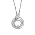 Silver Cubic Zirconia Hearts of Promise 'Mother and Child' Necklace