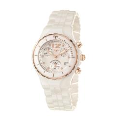 TechnoMarine Women's 'Ceramic' White and Rose Goldtone Quartz Watch