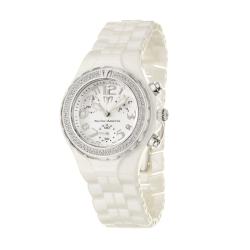 TechnoMarine Women's 'Ceramic' White Quartz Diamond Watch