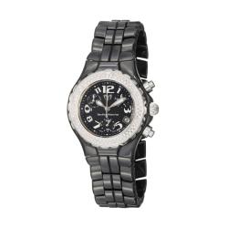 TechnoMarine Women's 'Ceramic' Black Quartz Diamond Watch