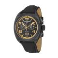 TechnoMarine Men's 'US Navy' PVD Steel and Leather Quartz Watch