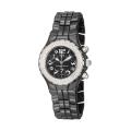 TechnoMarine Women's 'Ceramic' Black Quartz Diamond Watch