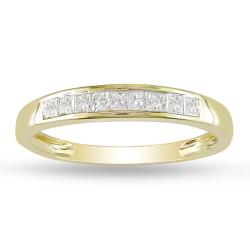 14k Yellow Gold 1/4ct TDW Diamond Eternity Ring (G-H, I1-I2)