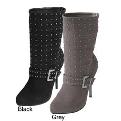Liliana by Adi Designs Women's 'Mael' Faux Suede Stiletto Boots