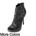 Liliana by Adi Designs Women's 'Turn' Openwork Stiletto Booties