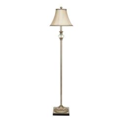 Indoor 1-light Antiqued Floral Wood Floor Lamp