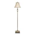 Indoor 1-light Antiqued Floral Wood Floor Lamp