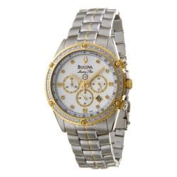 Bulova Men's 'Marine Star' Two-tone Steel Quartz Diamond Watch.